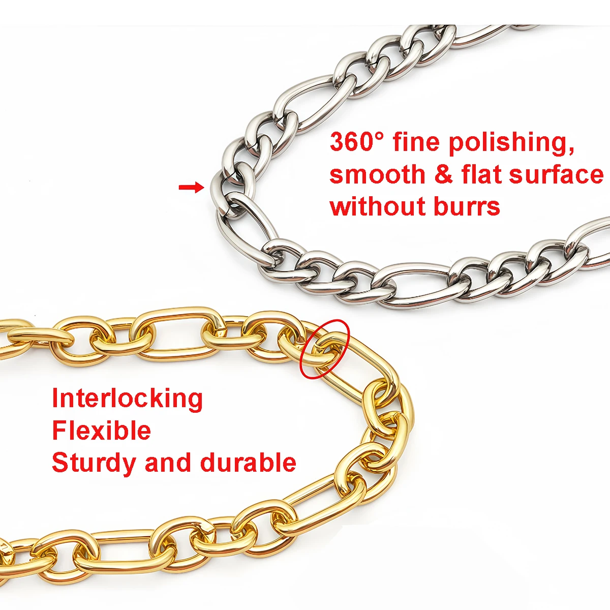 1 Meter Aluminum Twist Chain O-Shaped Extended Chains for DIY Necklace Bracelet Jewelry Making Clothes Bag Component Accessories image 4