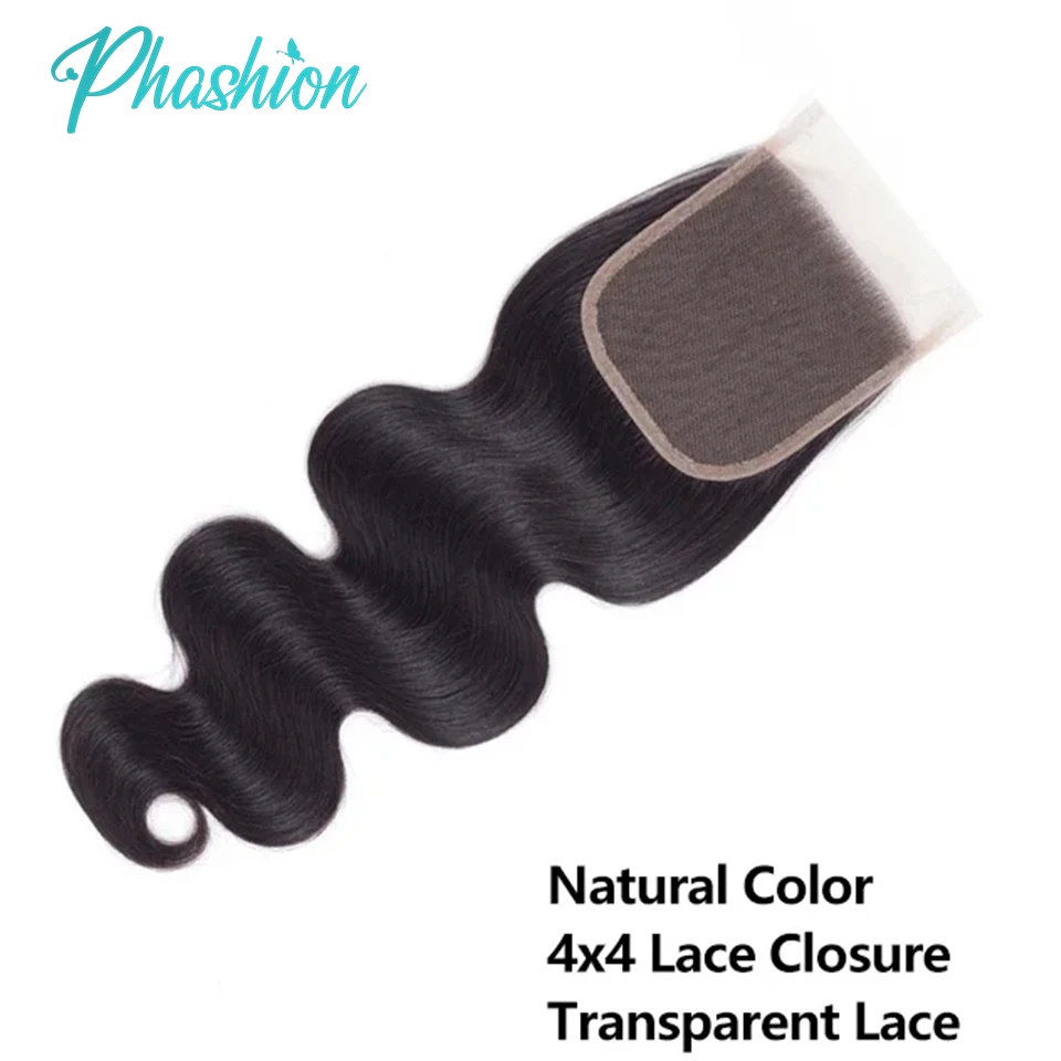 Phashion-Cabello humano 100% Remy para mujeres negras, accesorio de 26 pulgadas, 4x4, 5x5, liso, predespuntado, suizo, HD, transparente