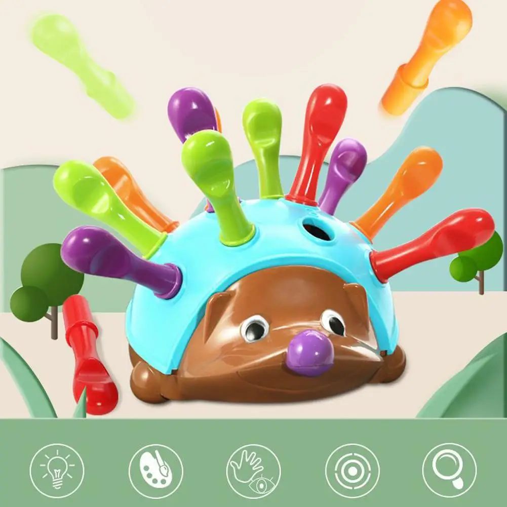 Hedgehog Stacking Toy For Kids Toys Color Sorting Fine Motor Skills Learning Toy Toys for Toddlers 1-3 Years Old