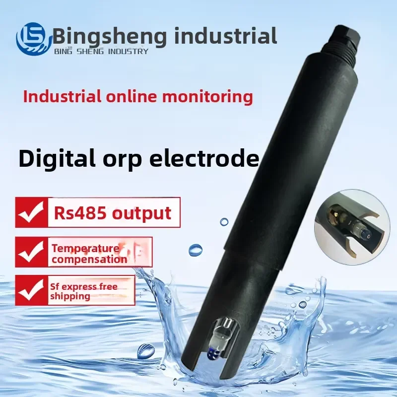 for Digital Online RS485 Wastewater ORP Sensor Redox Potential Detection Electrode Probe pH Meter