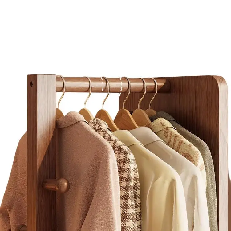 Coat rack hanging floor to ceiling bedroom bedside mobile rotating storage room