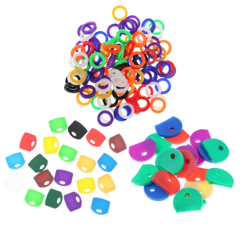 10/20/32PCS Colorful Silicone Key Covers For Easy ID - Flexible & Durable Identifier Tags Organize Keys