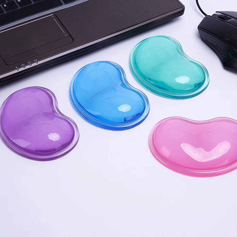 

Heart Shape High Elastic Silicone Wrist Cushion Mouse Pad Gel Filled Support Comfortable Wristband Pad For