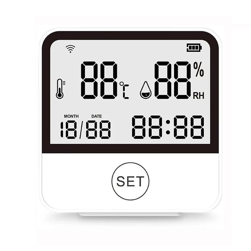 L70A Tuya Smart WIFI Temperature And Humidity Sensor Indoor Hygrometer Thermometer With LCD Display Support Alexa Assistant Dura