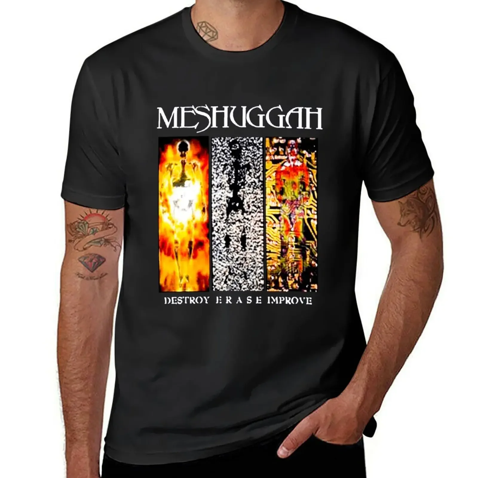 Meshuggah Band, Destroy Erase Improve 2022 T-Shirt anime stuff Short sleeve tee shirts graphic Men's clothing