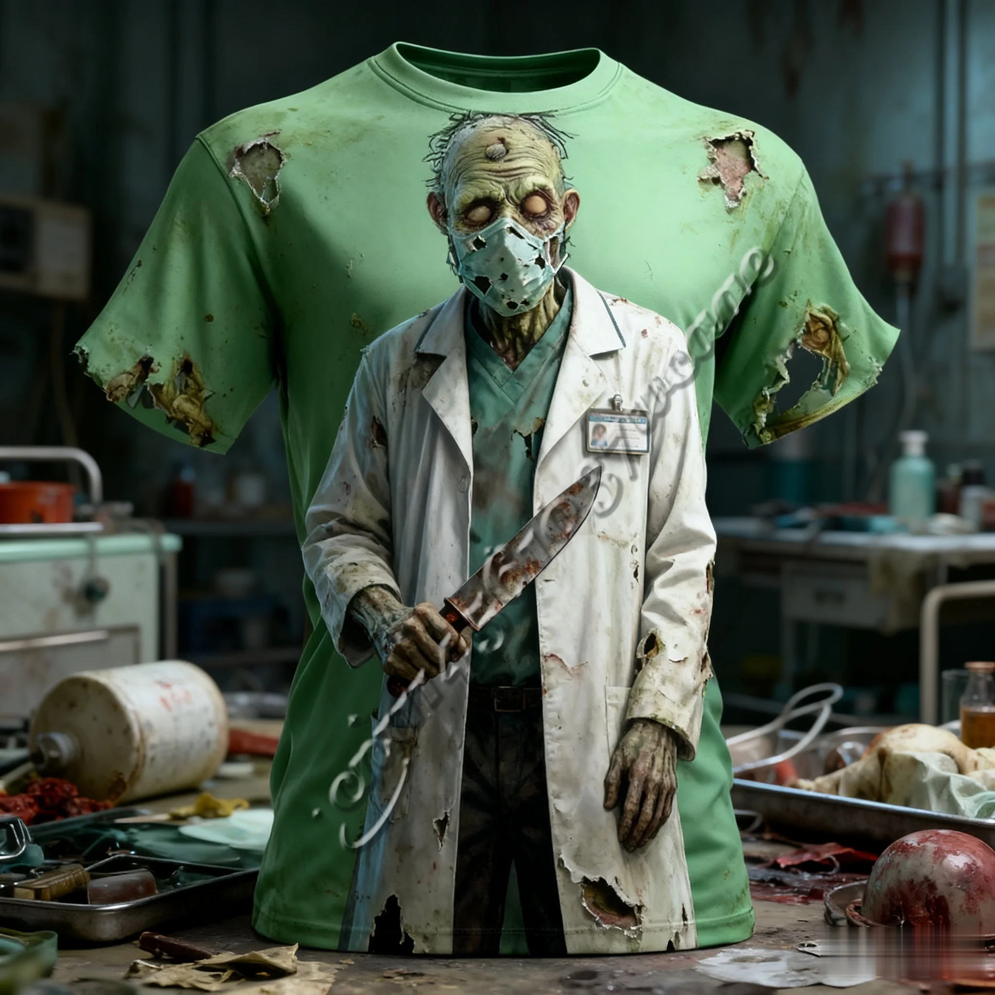 NEW Halloween Zombie Theme T‑Shirt Collection Unisex Horror 3D All‑Over Print Crew Neck Short Sleeve Party Top FamilyMatching