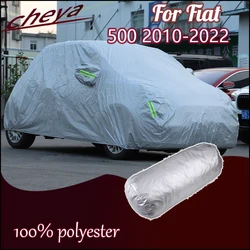 For Fiat 500 2011-2023 Car Cover Indoor Outdoor Sunscreen Heat UV Snow Sun Protection Dustproof Polyester Tuff Protective cover