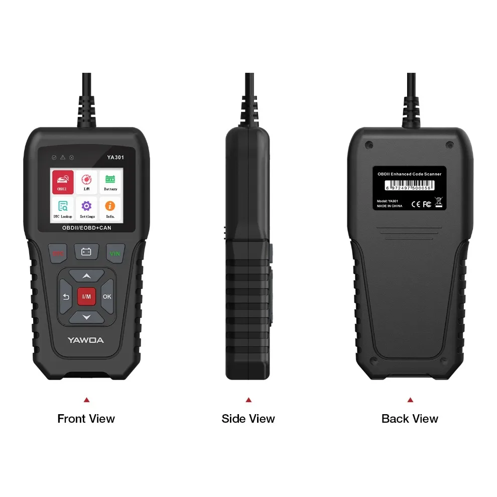 YA301 OBD2 code reader battery tester YA-301 OBDII scanner tool Full  Functions free update PK KW850 CR3001 view 6