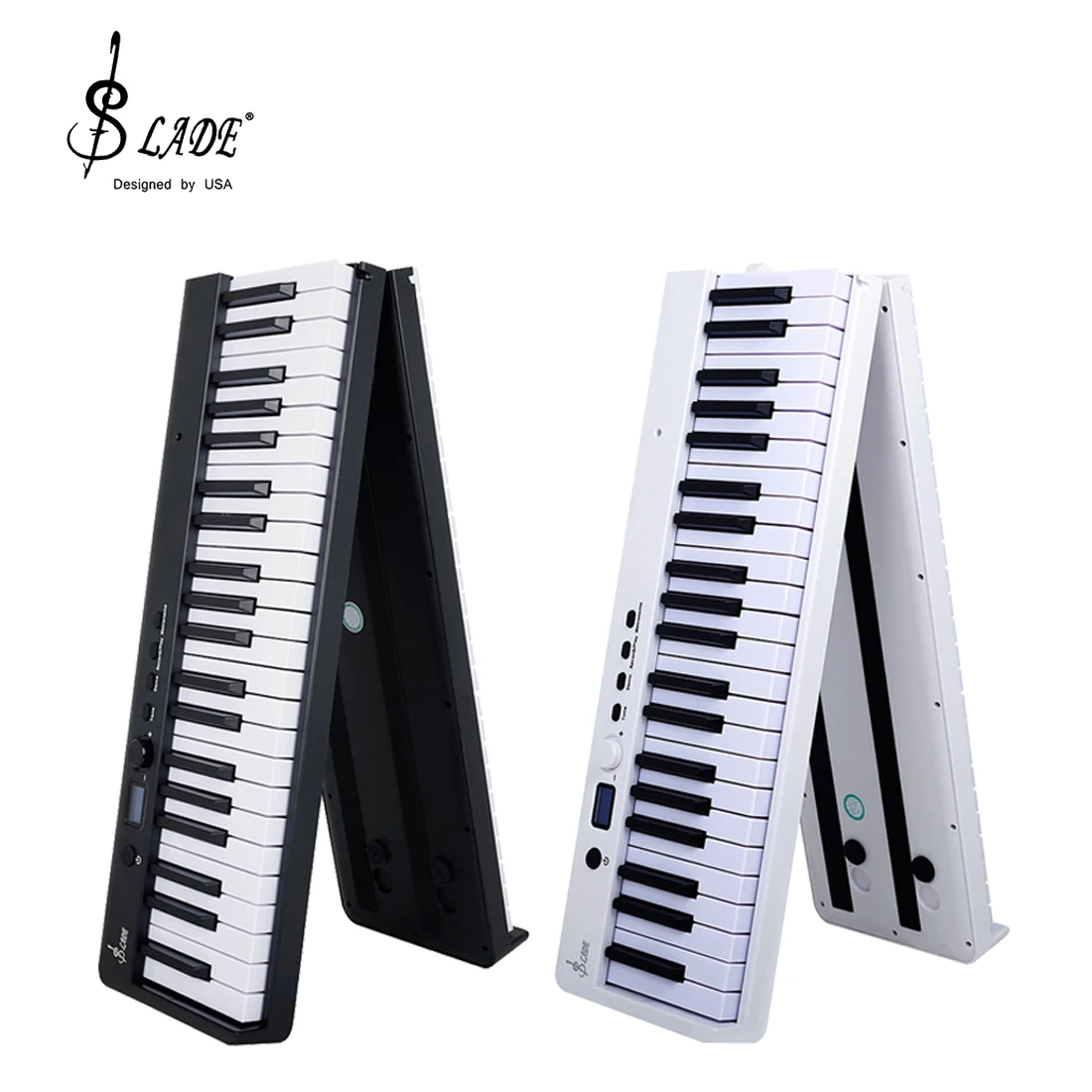 SLADE 88 مفاتيح البيانو الإلكتروني متعدد الوظائف 128 نغمة البيانو الرقمي لوحة المفاتيح أداة المحمولة طوي البيانو الإلكتروني