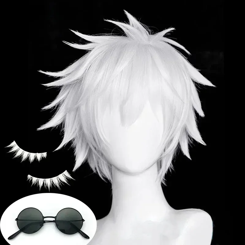 

Anime Gojo Satoru Cosplay Wigs Cosplay White Gojo Satoru Wig Heat Resistant Synthetic Hair Party Wigs