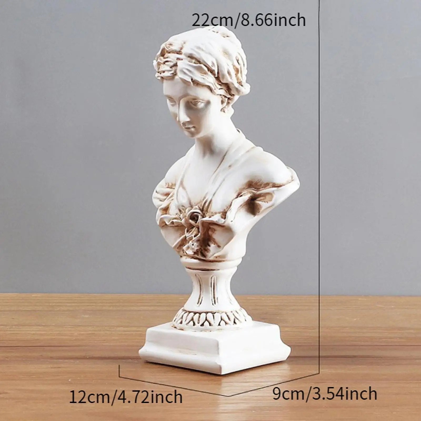 Classic Celebrity Venus Head Bust Resin Statue Sculpture Figurine for Sketch Practice Artist Home Decoration Collection Gift