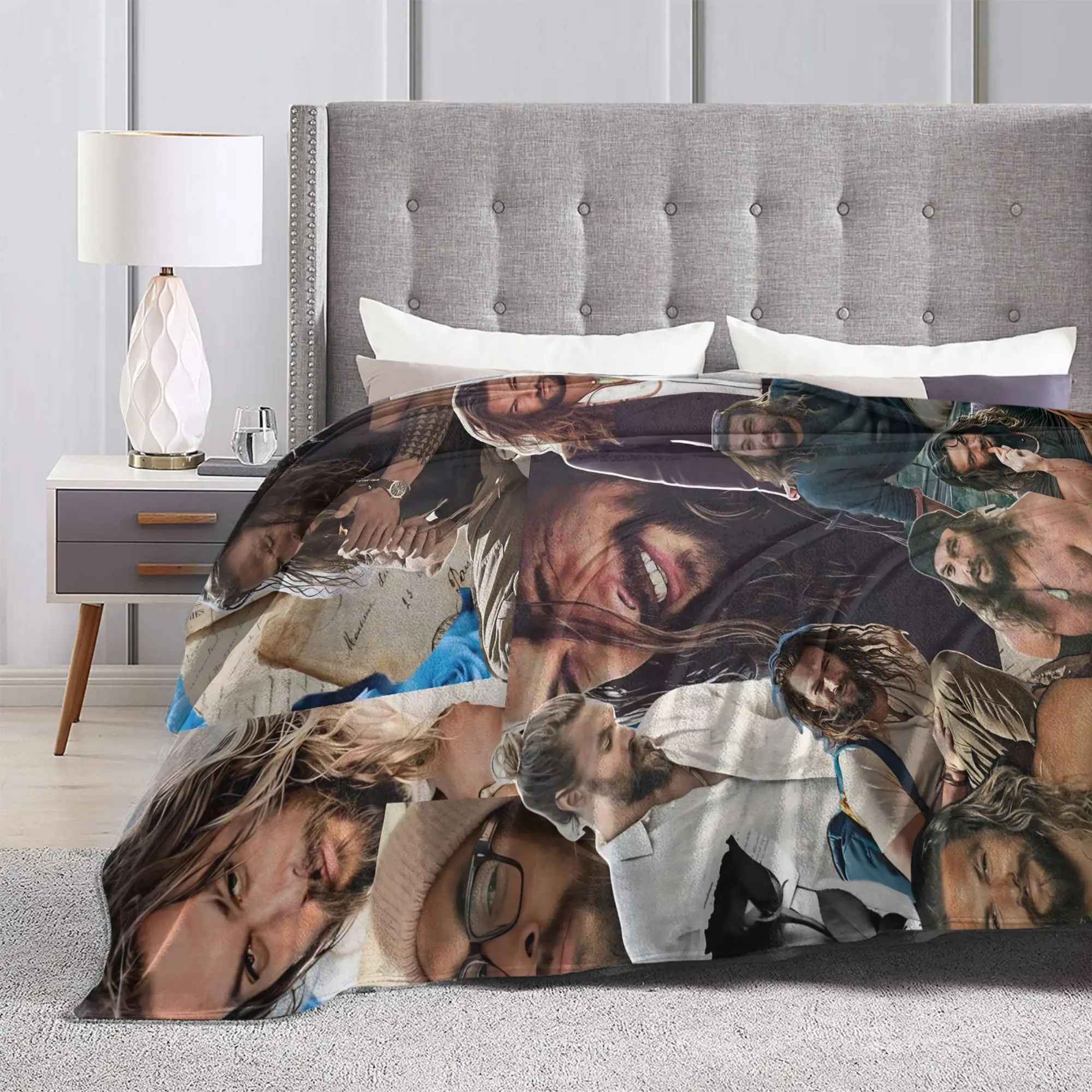 جيسون موموا صور الكولاج الفانيلا بطانية الشتاء سوبر الدافئة رمي بطانية لصبي فتاة غرفة المعيشة المفرش أريكة غطاء سرير