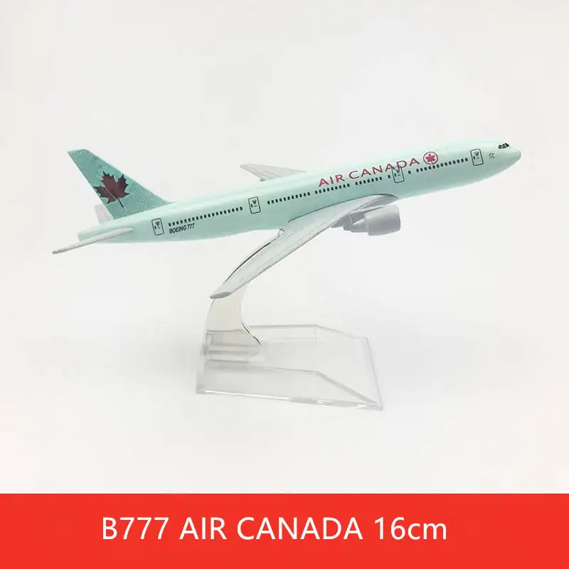 1/400 Scale 16cm Miniature Plane Canada B777 Diecast Metal Airplane Model Kit for Aviation Enthusiast Gift or Desktop Display