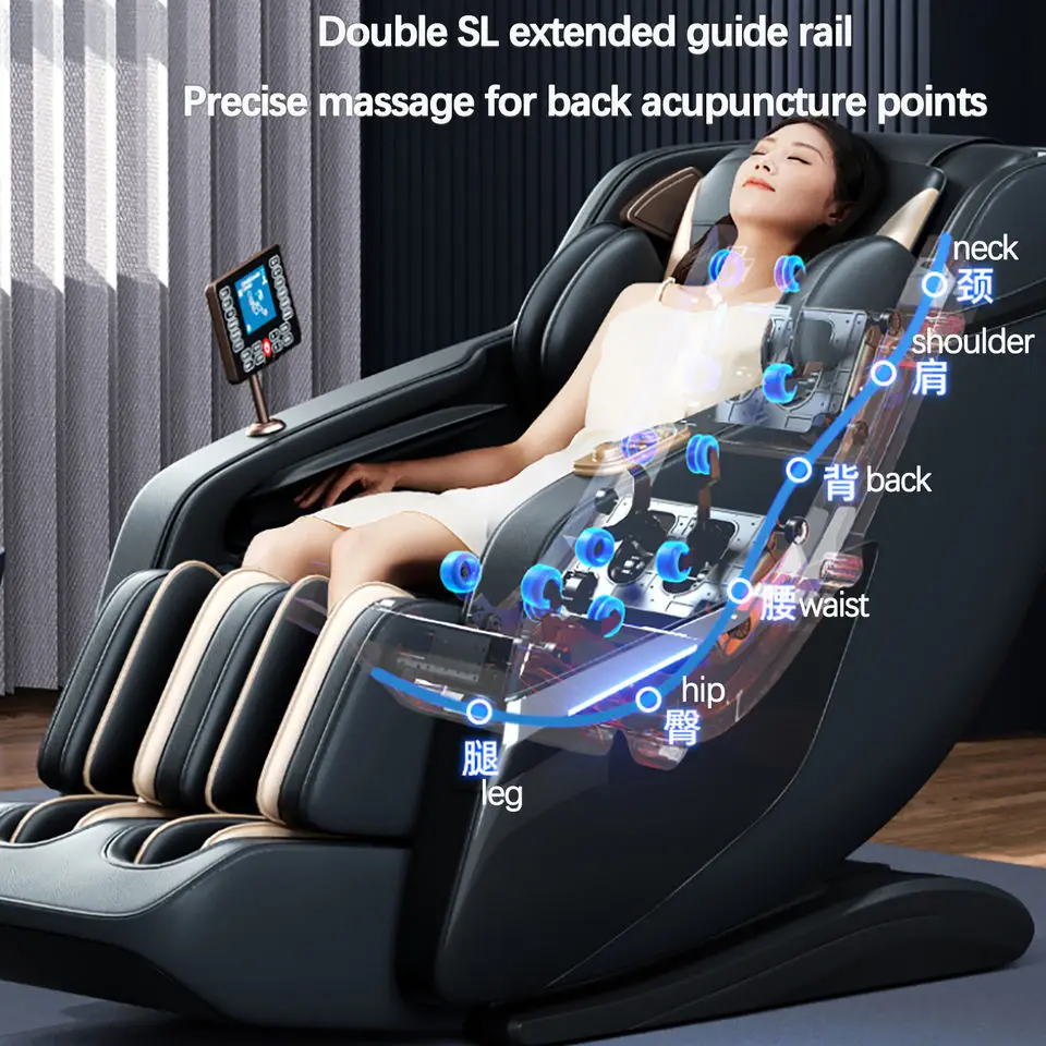 2024 nowa wielofunkcyjna muzyka Bluetooth na całe ciało automatyczna 3d SL Track Zero Gravity Sofa luksusowy japoński fotel do masażu