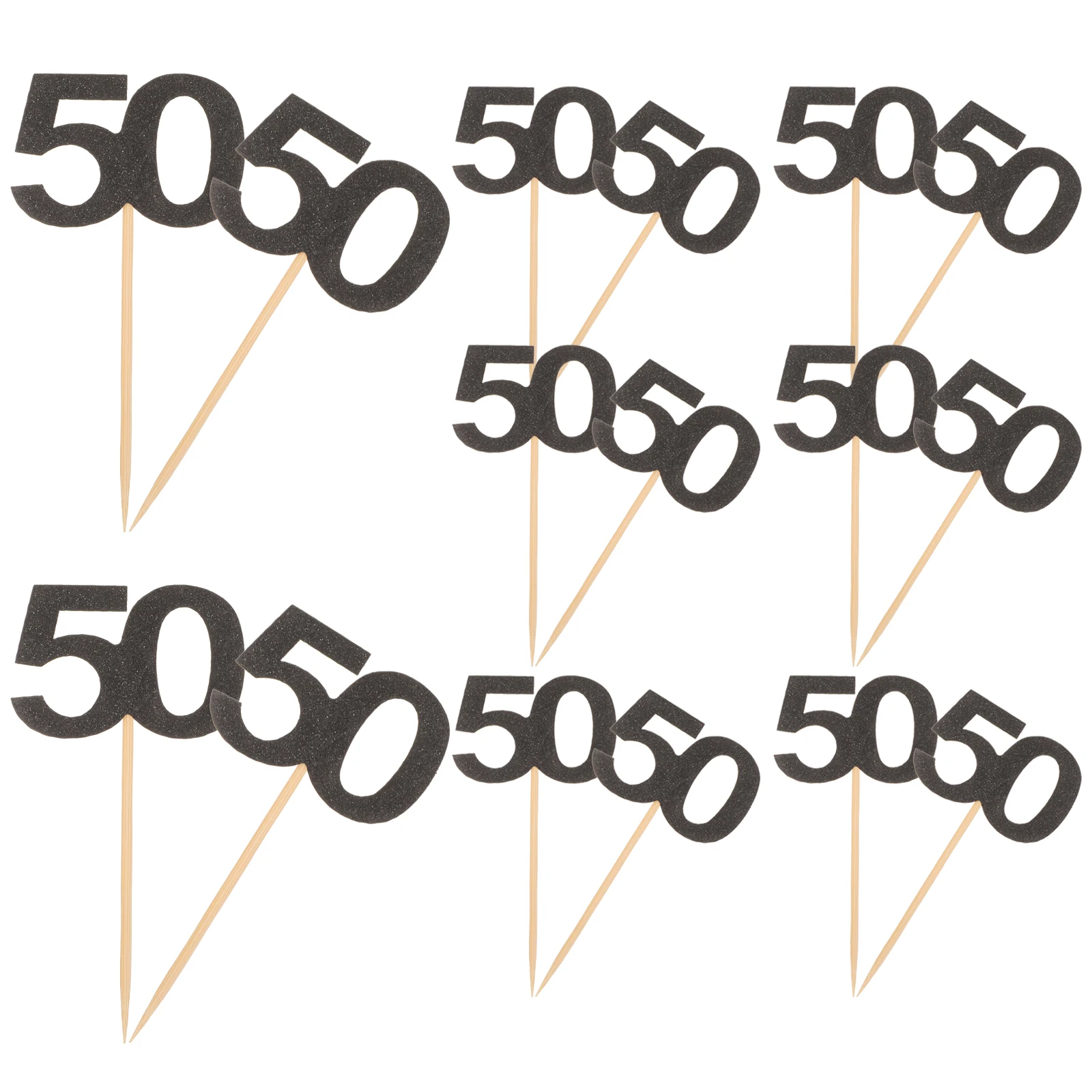 

24 Glitter Paper Cake Toppers Gold Birthday Cake Cupcake Toppers Decor Decorations Cupcake Picks Party Supplies