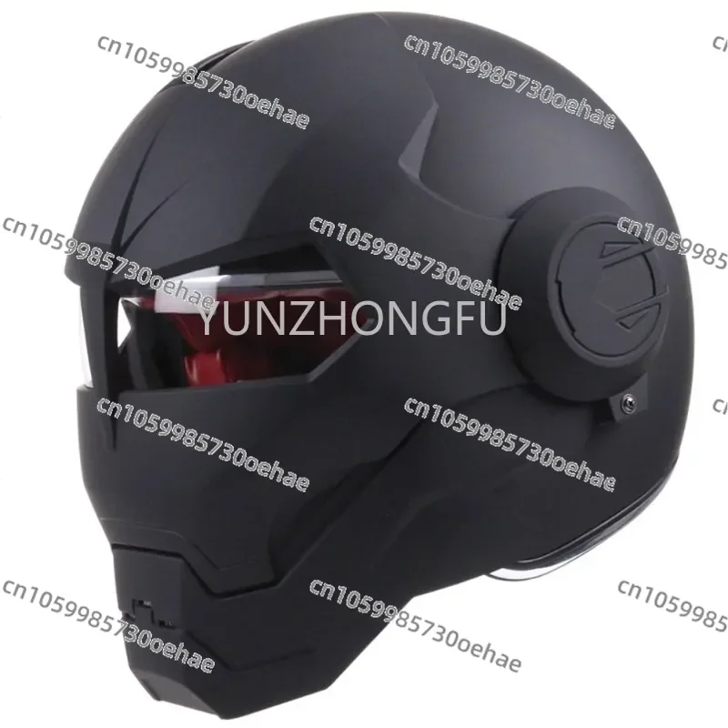 Motorcycle Helmet Personality Cool Iron Man Full Helmet Retro Transformers Exposure Helmet