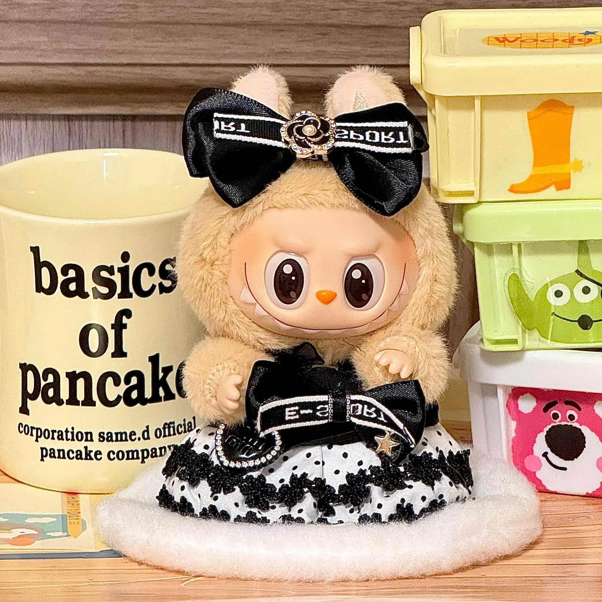 New Hot Selling Simple and High-end Black Dress Set Suitable for 17cm Cute Doll Clothes Doll Pendant Clothes Decoration