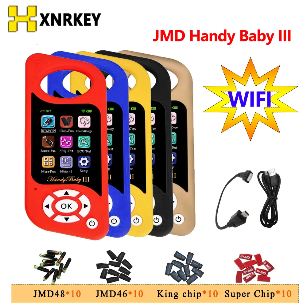 

2023 JYGC JMD Handy Baby III Key Programmer Chip Generate Copy ID46/4D/48/70/83/72G/42/8C/11/12/13/33 King/Red Super Chips