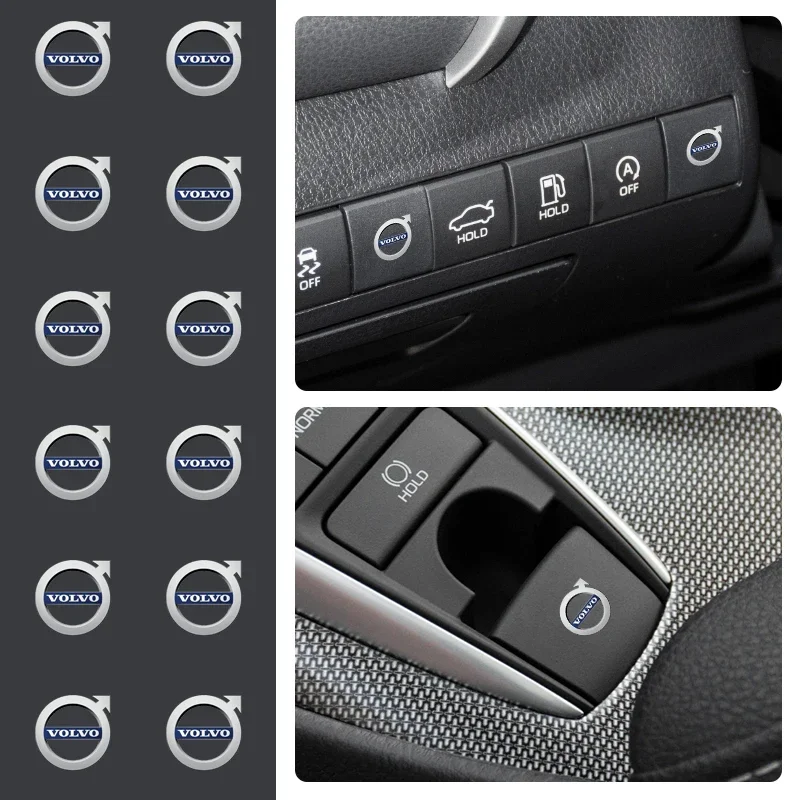 

1/2/5/10pcs Car Interior Sticker Central control Decals Emblem Badge For Volvo MINI Renault Alfa Romeo Honda Jaguar Ford JEEP