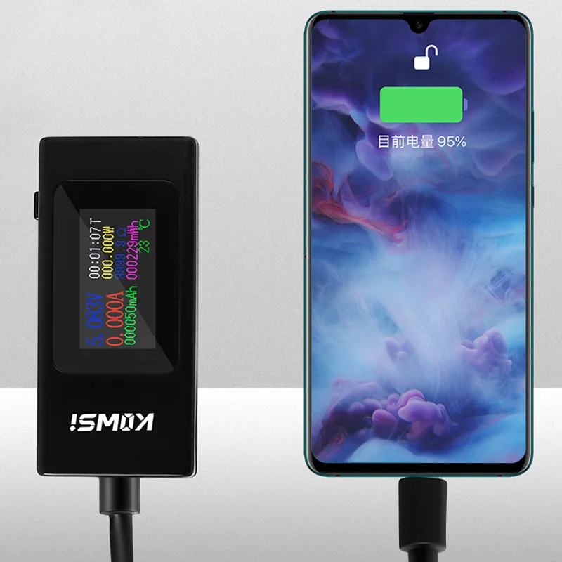 KWS-066C نوع-C تستر DC4-30V الجهد متر توقيت مقياس التيار الكهربائي شاشة رقمية قطع مؤشر الطاقة 2-Way جهاز قياس الجهد الكهربائي الحالي #6