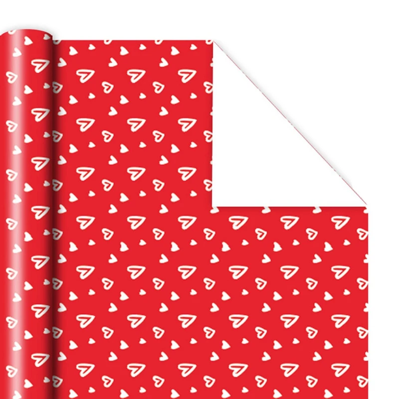 Love Heart Wrapping Paper Sheets Set Of 12,Valentine's Day Wedding Anniversary Present Gift Wrapping Paper,70Cm X 50Cm