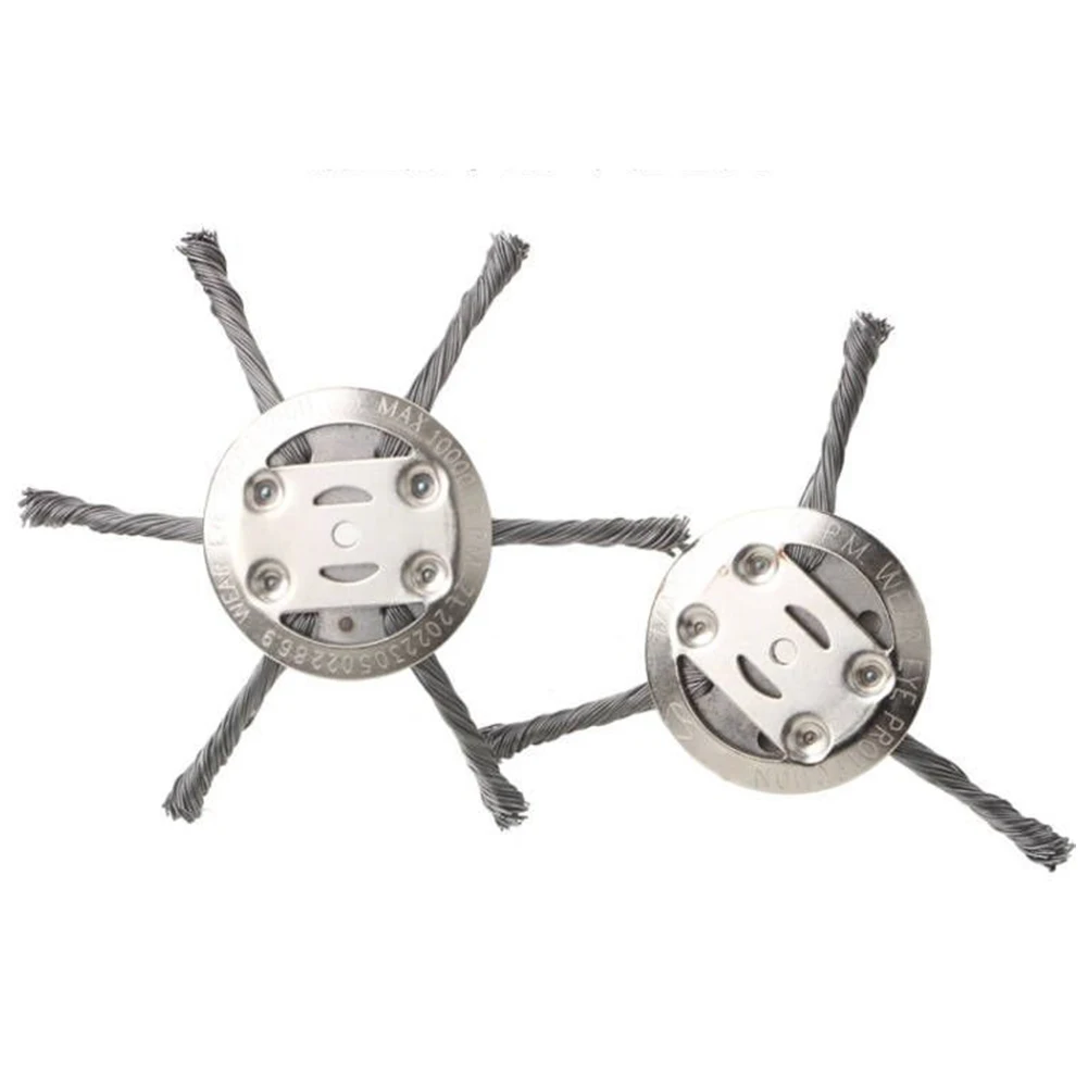 2 PCS Garden Weeding Brush Replacement Removal Rust&Moss  Brush Cutter Head Brushcutter Wire  Blade for Home Brushcutter