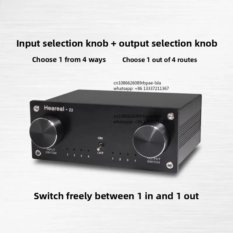 Lossless Audio Switcher 4 In 4 Out Four Input Four Output Conversion Distribution Hifi Audio Signal Adapter