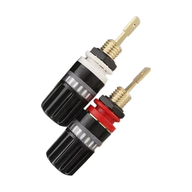 ABFS 2X High-End Speaker Terminals Audiophile Amplifier Speaker Terminal Connector Banana Jack Sound Audio Connector Adapter