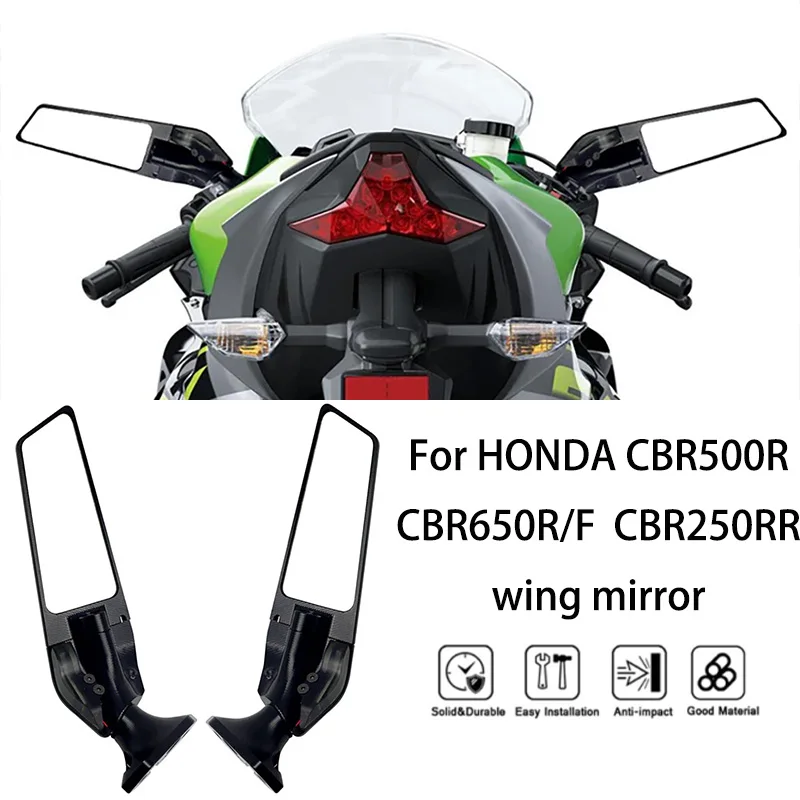 

MTKRACING For HONDA CBR500R（13-21）CBR650R/F （16-21）CBR250RR（11-21）Adjustable rotating rearview mirror accessories