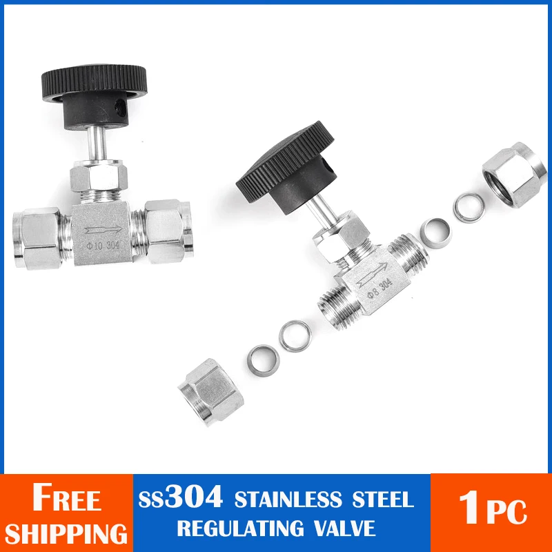 304 stainless steel card sets of stop valve needle valve flow control valve regulating valve φ3mm-φ16mm ball valve