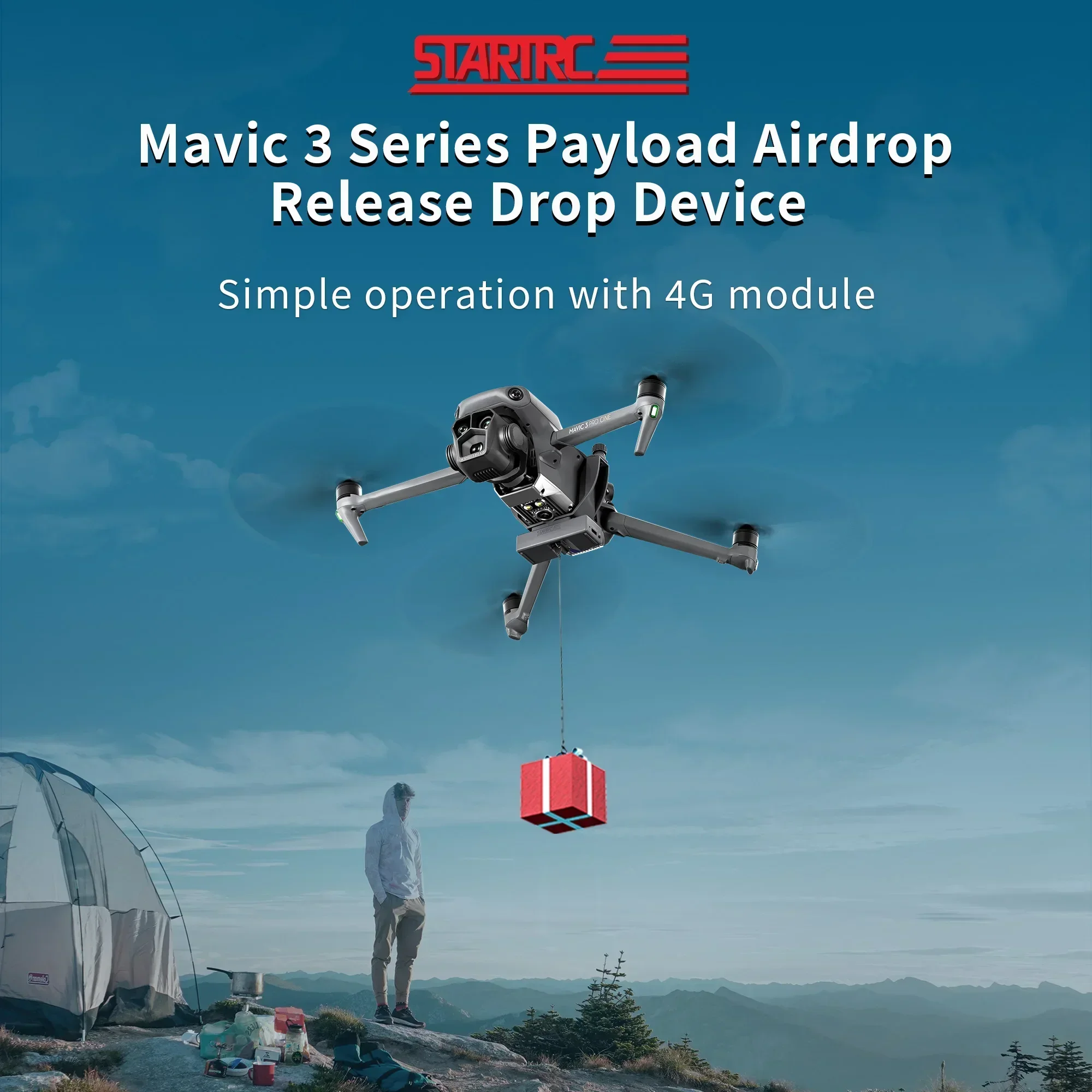 

Система Airdrop для DJI Mavic 3, дистанционная доставка, реклама, рыболовная приманка, метание свадебных подарков для mavic 3 pro/Mavic 3 Classic