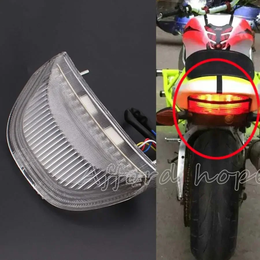 Motorcycle LED Integrated Mount Clear Lens Brake Light Turn Signal Tail Light For Honda CBR1000RR 2004-2007