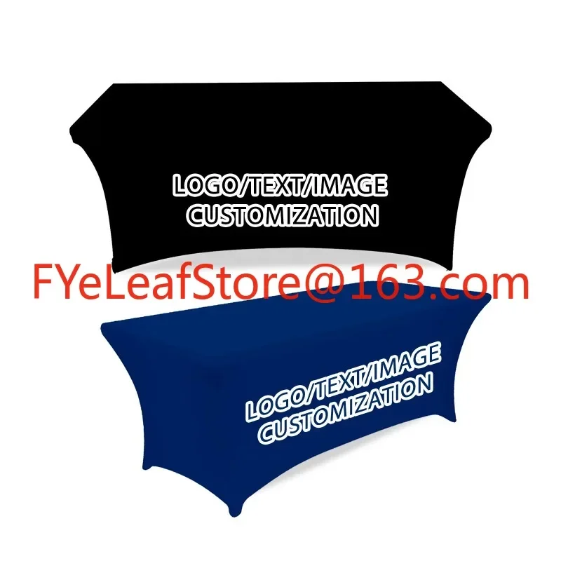 Personalized customized table cover, 4FT 6FT 8FT, customizable logo/image/text, suitable for kitchen, outdoor, hotel, wedding, e