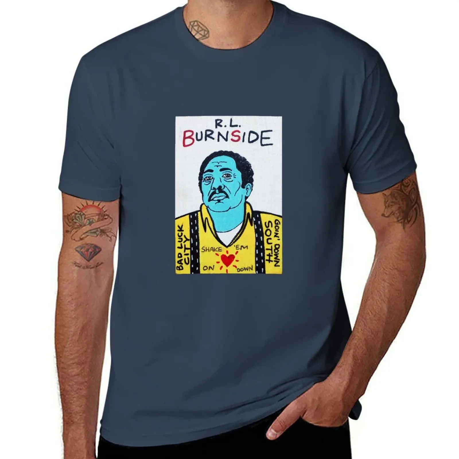 

R.L. Burnside Blues Folk Art T-Shirt g man t shirts for men t shirts for man pack cotton T-Shirt