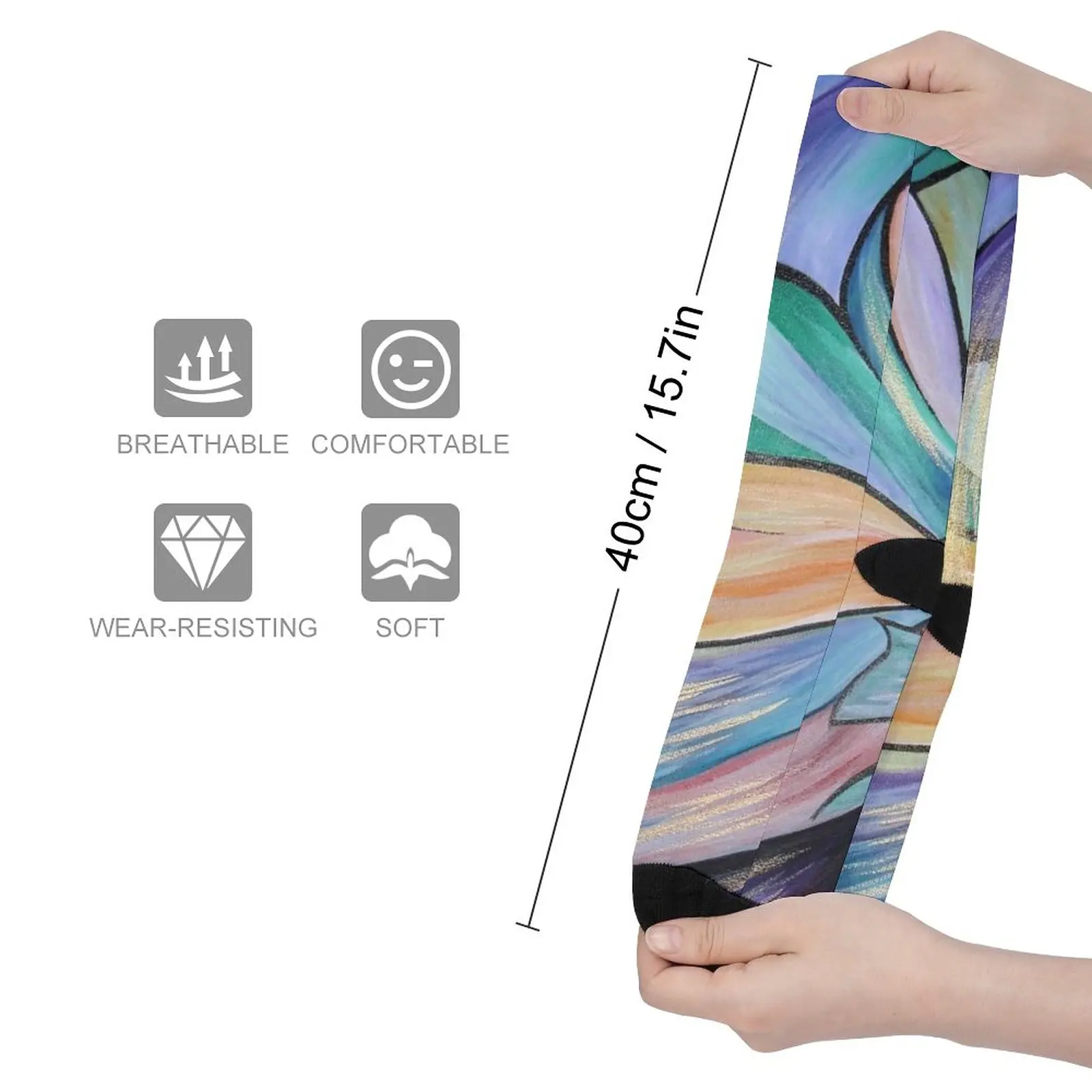 Middle Eastern Belly Dancer With Pastel Veils Socks golf socks for woman image 2