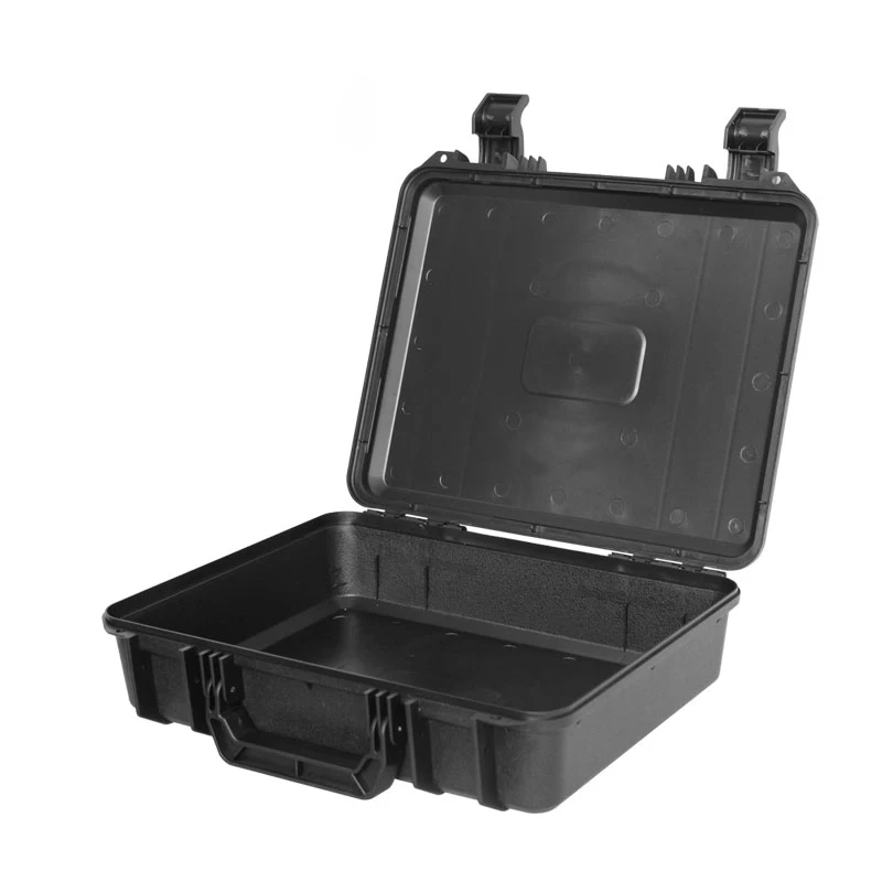 Plastic Portable Computer Storage Case Suitcase Hardware Toolbox Equipment Box With File Pocket and Pre-Cut Foam