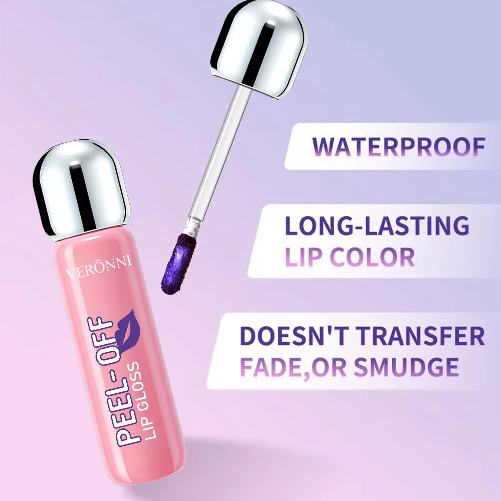 6 colori Peel Off Lip Gloss Tazza antiaderente Velluto opaco Rossetto liquido Lunga durata Tear-Off Tattoo Lip Gloss Trucco coreano