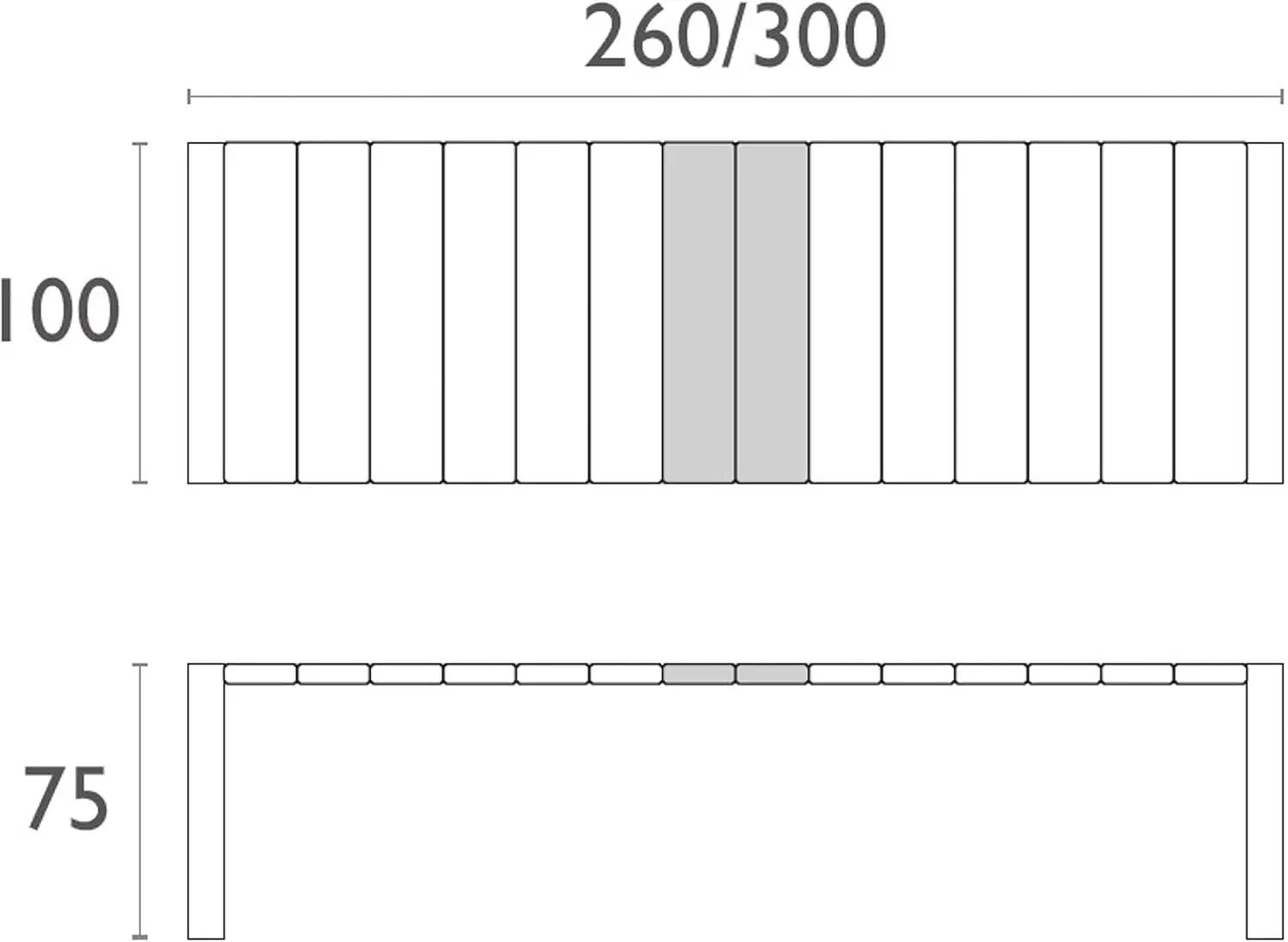 118" Extendable Patio Dining Table in Dark Gray, Commercial Grade  patio furniture set  furniture  outdoor furniture set