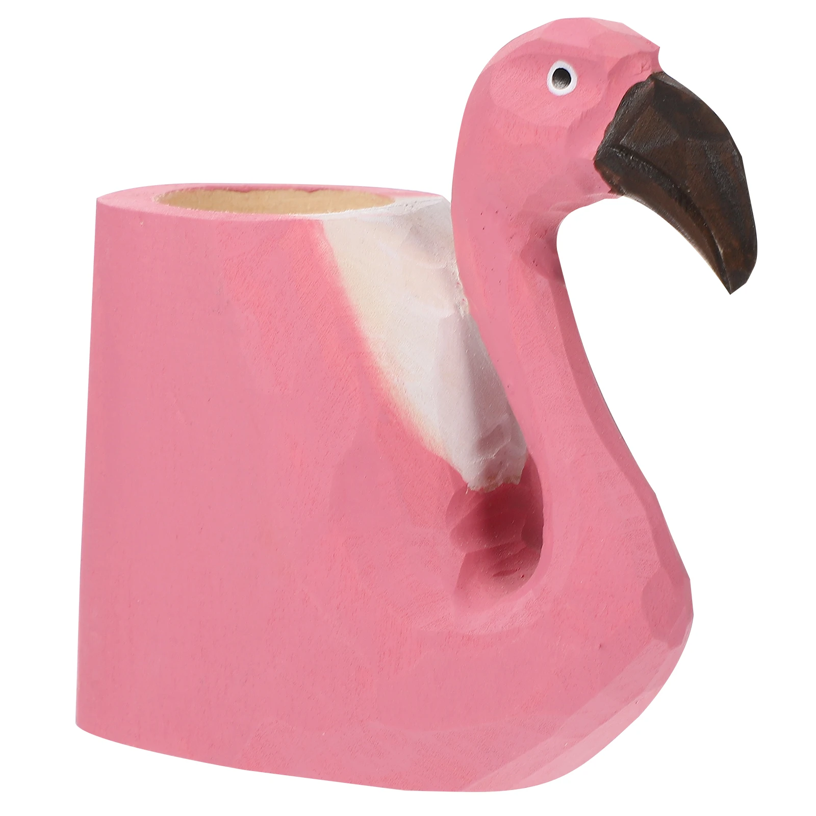 

Wood Carving Pen Holder Container Wooden Carved Stand Desk Decorations Organizer Pencil Animal Stands for