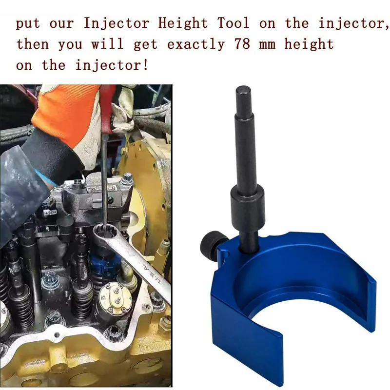 9U-7227 Injector Height Adjustment Gauge Tool Diesel Engine Injector Timing Fixture for Caterpillar 3406E CAT C-15 and C-16