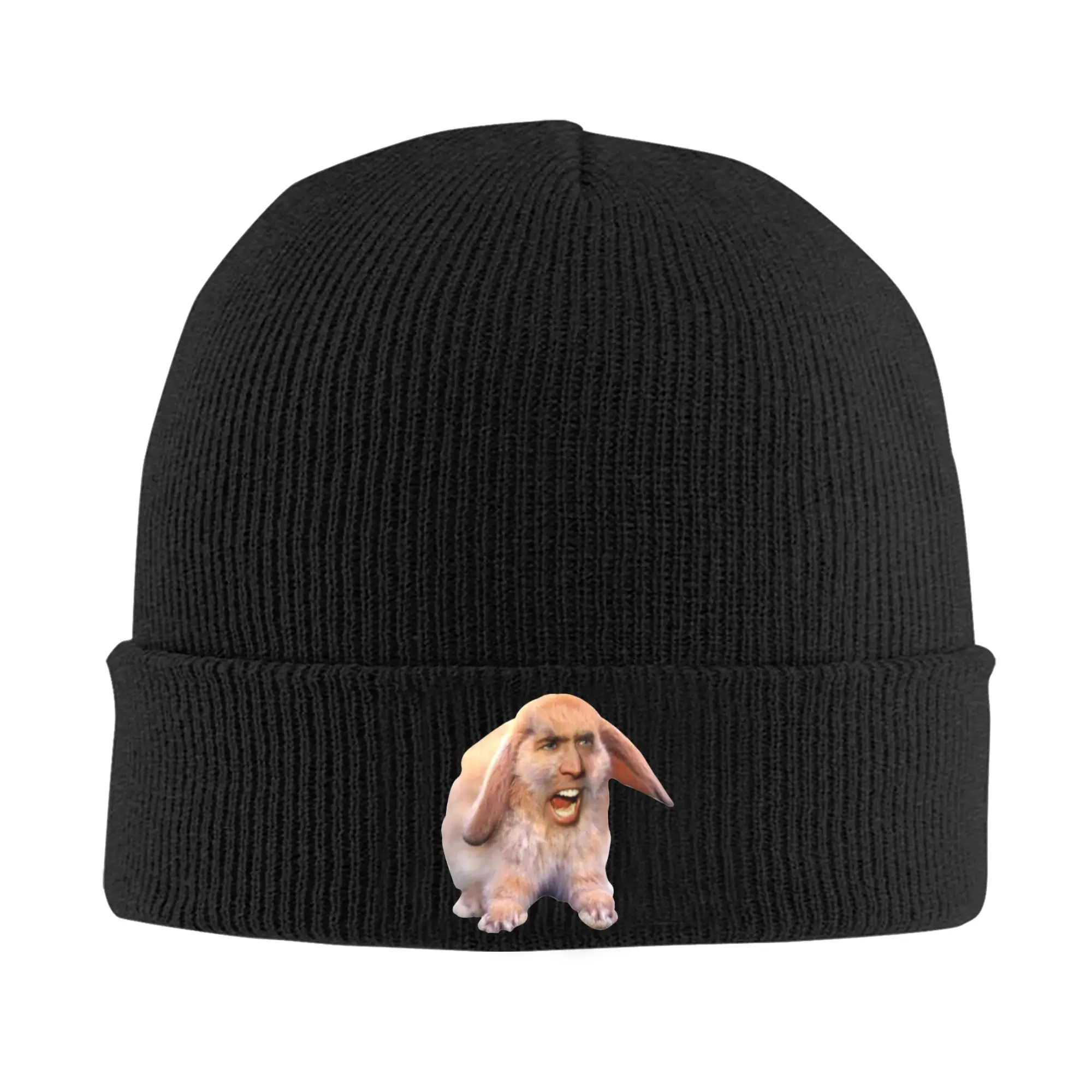 Nicolas Cage Art Knit Hat Beanies Winter Hat Warm Unisex  New Movie Actor Cap Men Women Gifts,