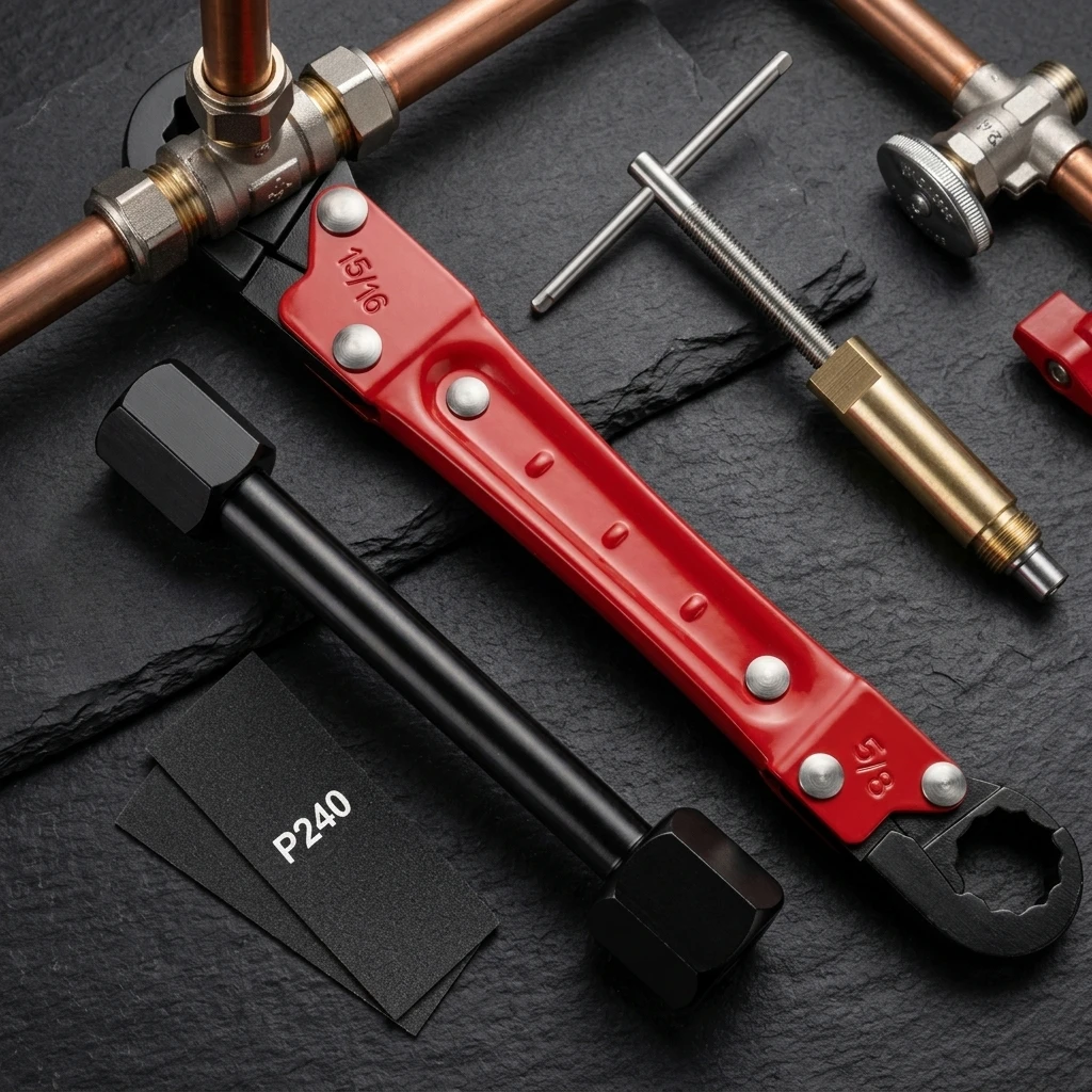 Plumbing Wrench Set Professional Angle Stop Compression Tool for Plumbers Home Water Pipe Repair High-Strength Alloy Steel