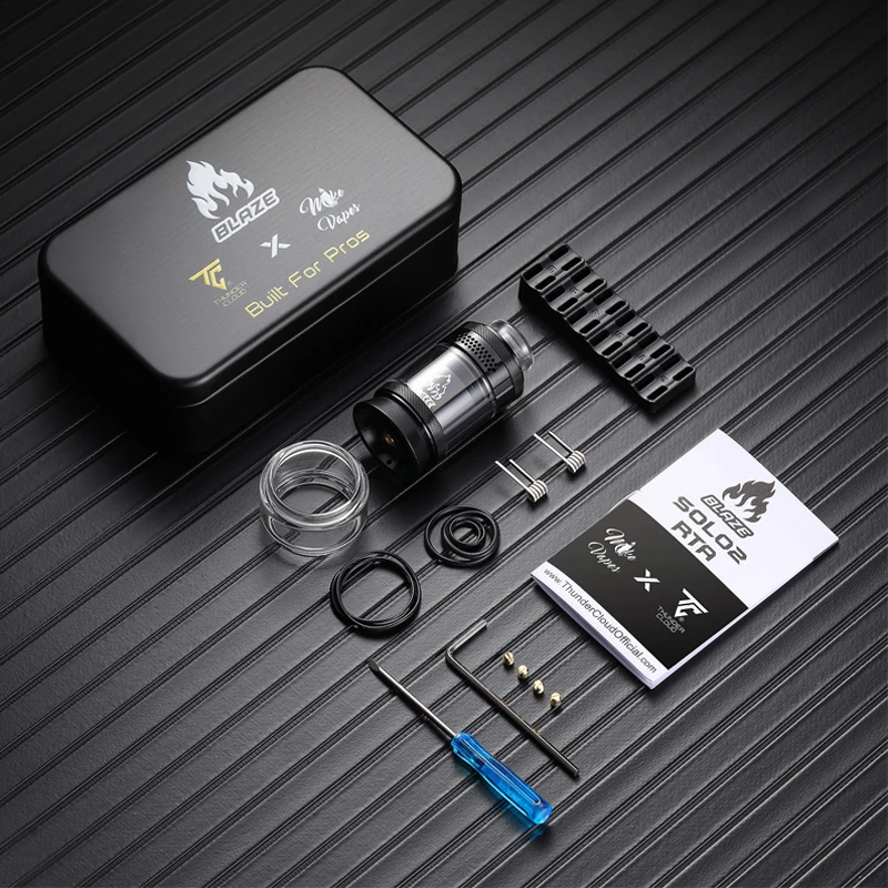 الأصلي ThunderCloud Blaze Solo 2 RTA البخاخة 3.5 مللي/5.5 مللي لفائف واحدة 25 مللي متر تتحمل واسعة 810 بالتنقيط تلميح مانعة للتسرب خزان السجائر الإلكترونية #2