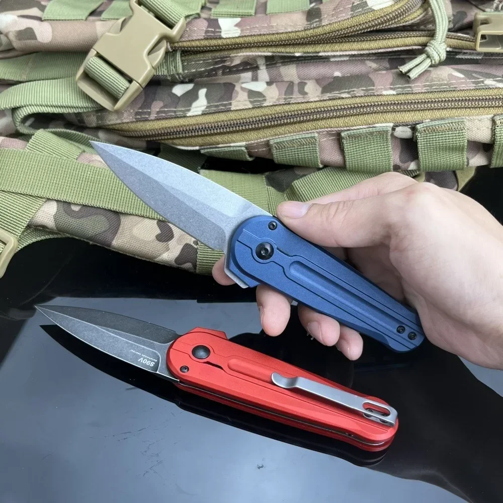 491 جيب سكين للفرد حاد D2 شفرة مقبض ألمونيوم في الهواء الطلق المحمولة قطع الفاكهة سكين تخييم EDC بقاء التنزه أداة