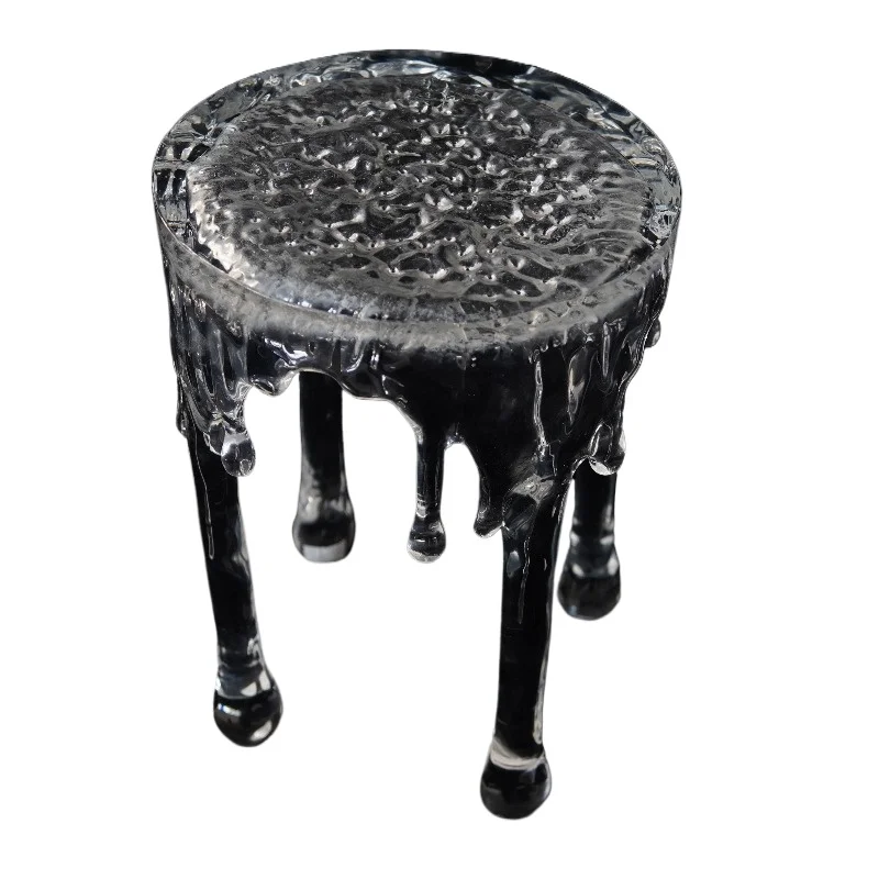 

Acrylic side table art decoration simulated running water acrylic stool