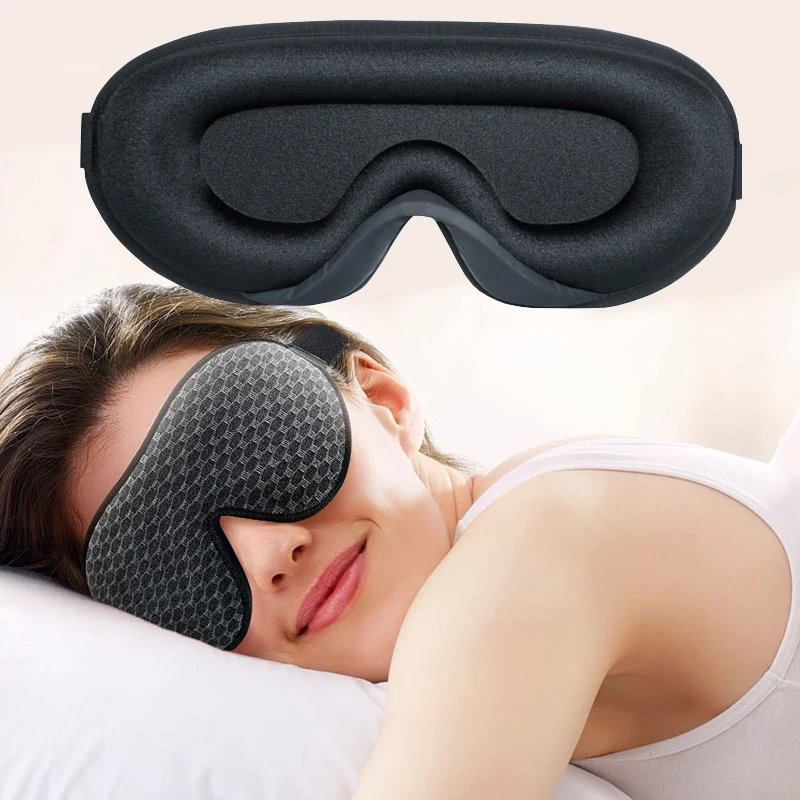 

3D Sleep Mask Relieve Eyes Fatigue Relax Full Eye Cover Patch Night Eye Mask For Sleeping Breathable Silk Eyeshade Women Men