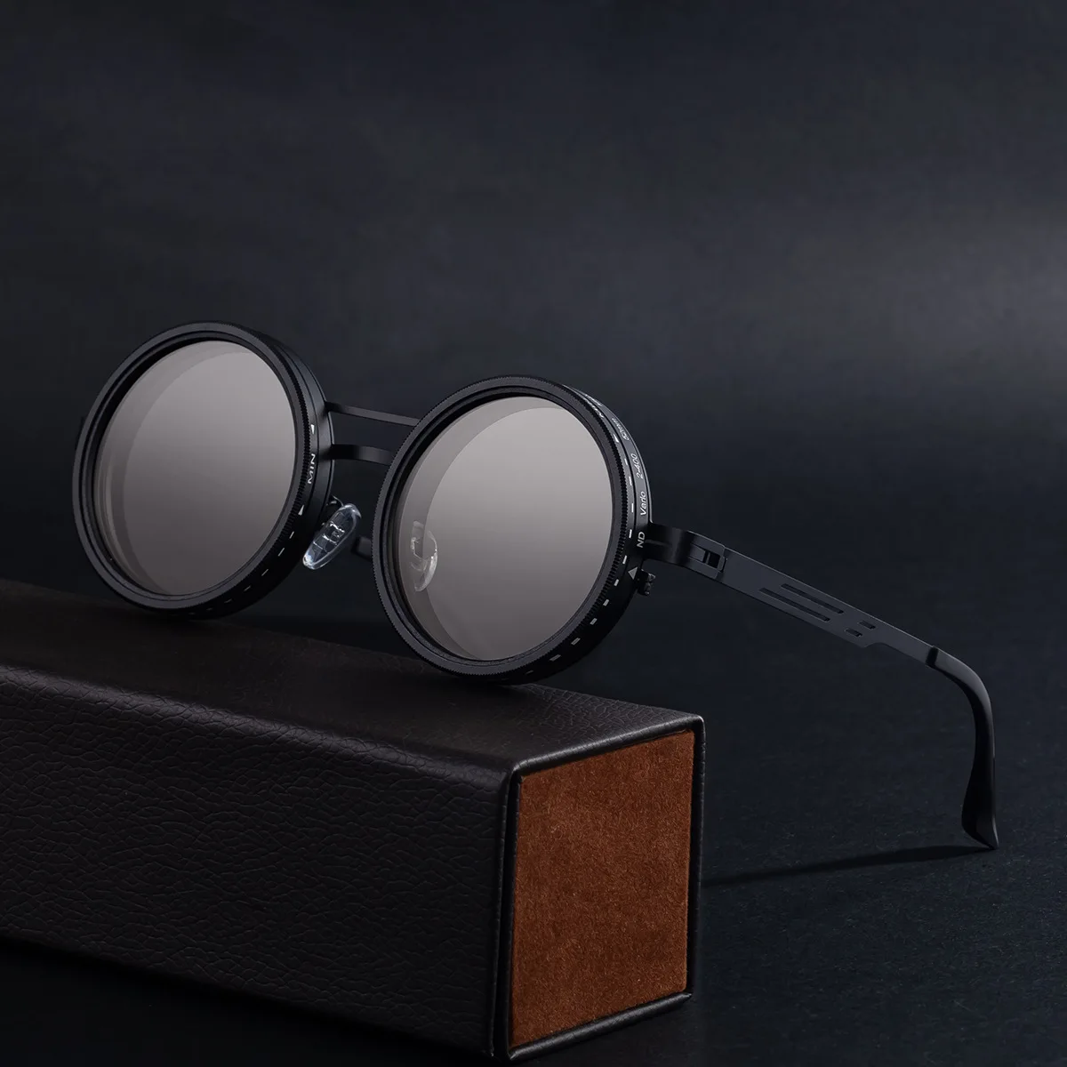ND9 Adjustable Dimming Glasses Rotating Lens Filter UV400 Polarized Sunglasses for Men's Outdoor Driving Fishing Sun Glasses