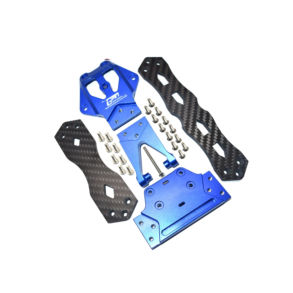 GPM Metal Aluminum + carbon fiber Second floor board Support Plate Support Plate LOS231064 for LOSI 1/10 Lasernut U4 Accessories