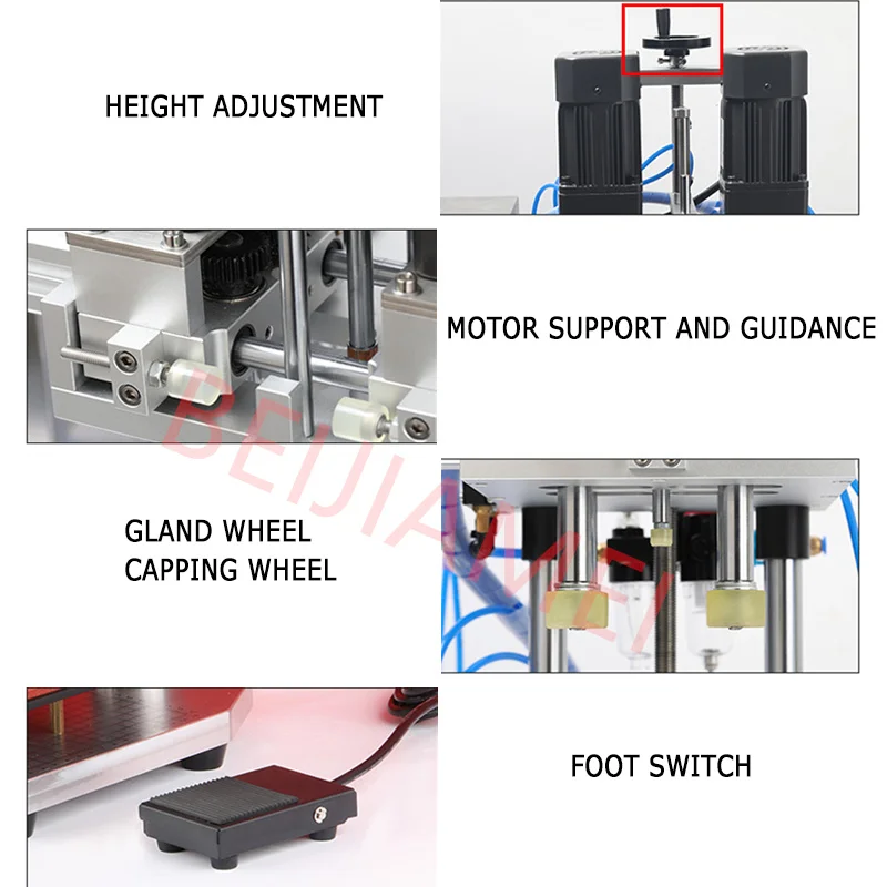 Pneumatic Capping Machine For Soy Sauce And Plastic Oil Containers.