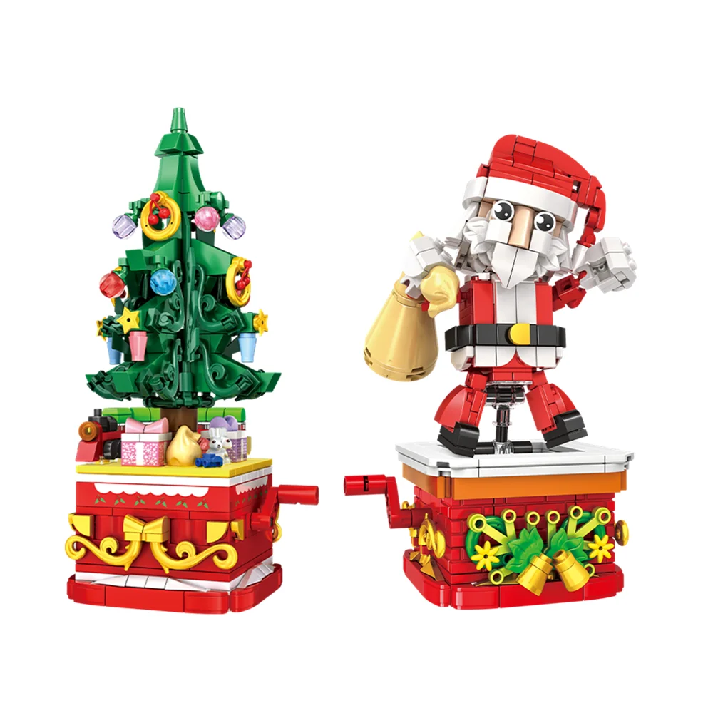 

Творчество Зимняя деревня Санта-Клаус Рождественская елка Модель Строительные блоки Кирпичи Детские игрушки Рождественский подарок